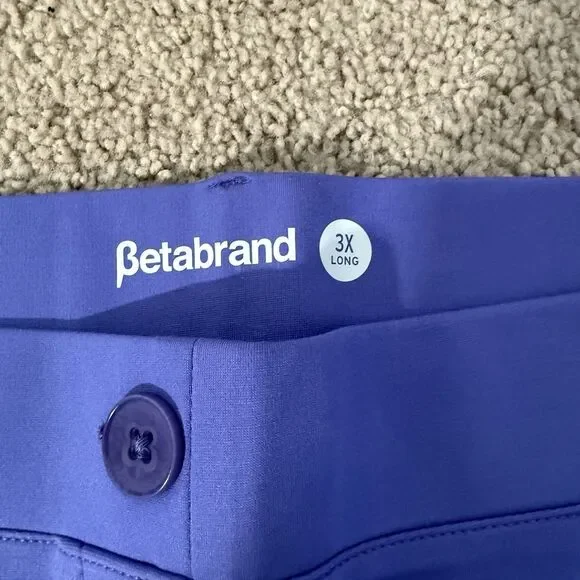 Betabrand Vibrant Blue Flare Pants - Picture 2 of 10